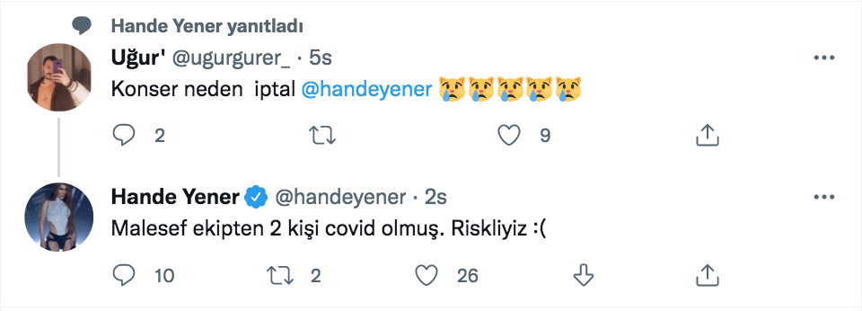 hande yener in trump konseri neden iptal oldu